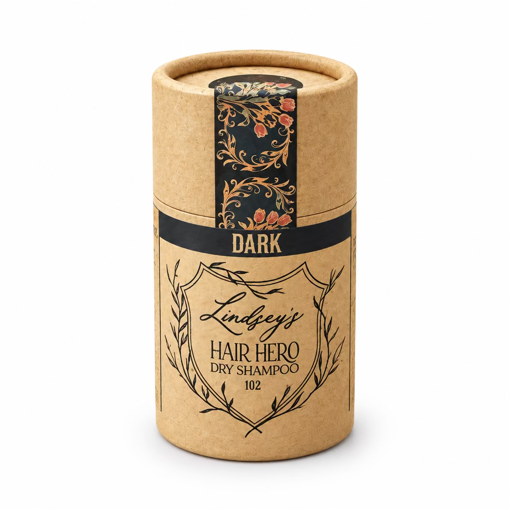 Lindsey's Hair Hero Dry Shampoo, Dark shade, kraft tube