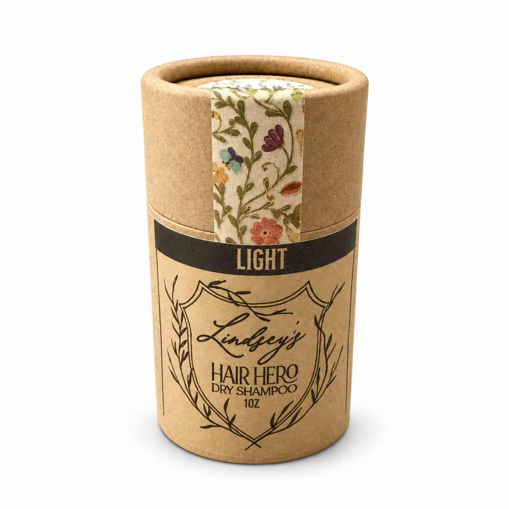 Lindsey's Hair Hero Dry Shampoo, Light shade, kraft tube