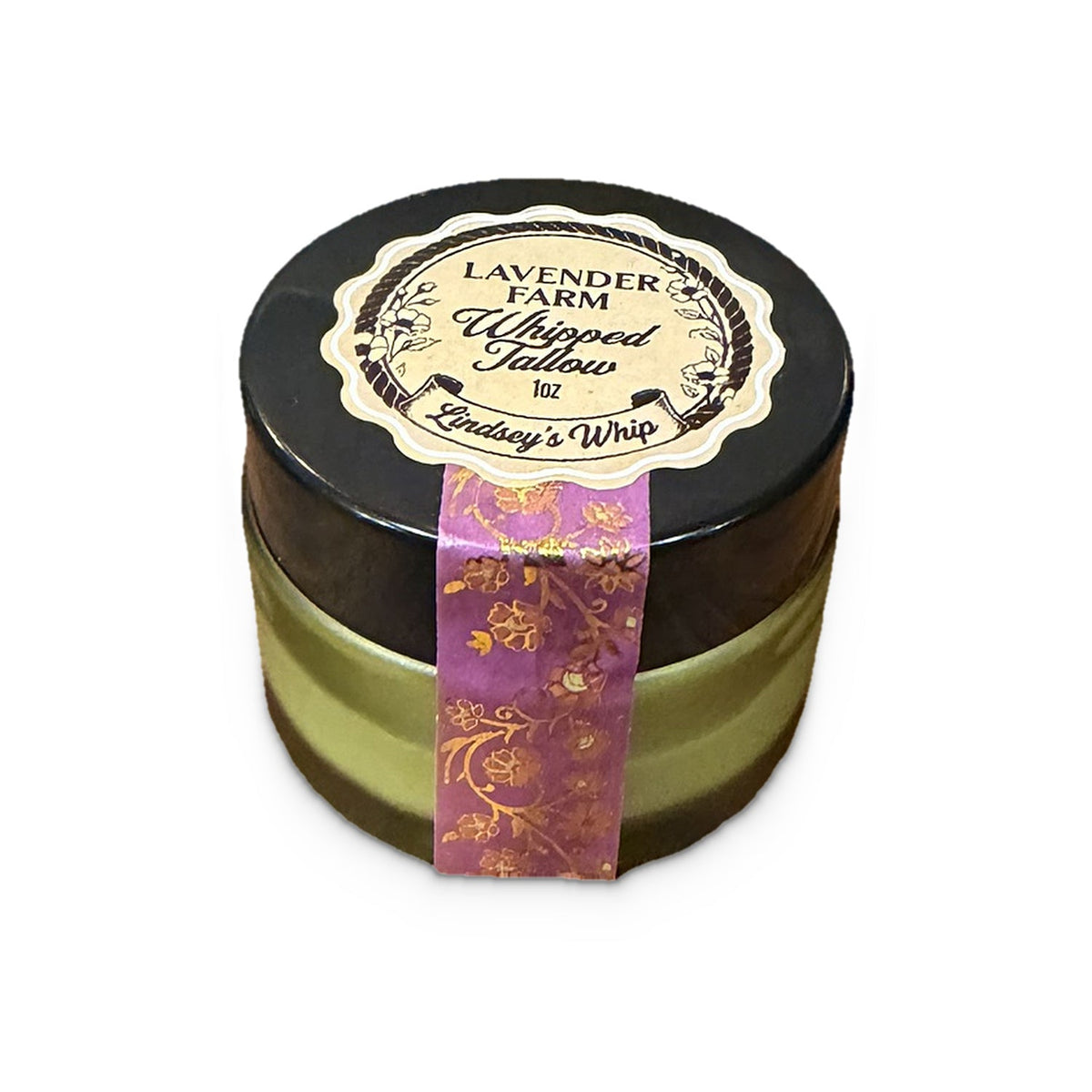 Lindsey's Whip Lavender Farm whipped tallow, 1 oz jar