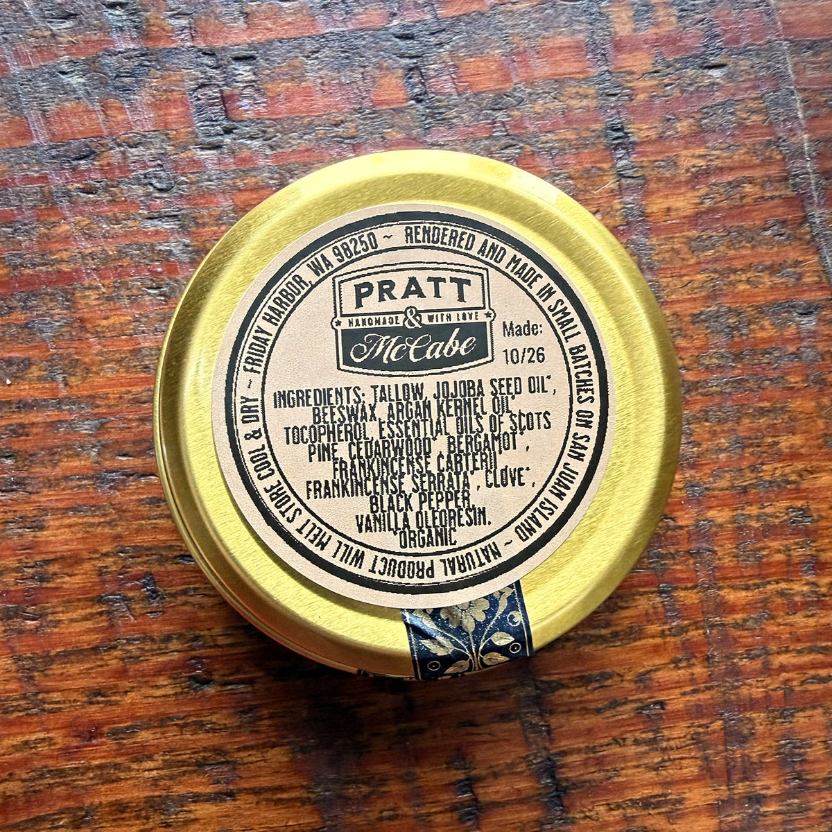 Cully's Tallow Viking Balm ingredient label