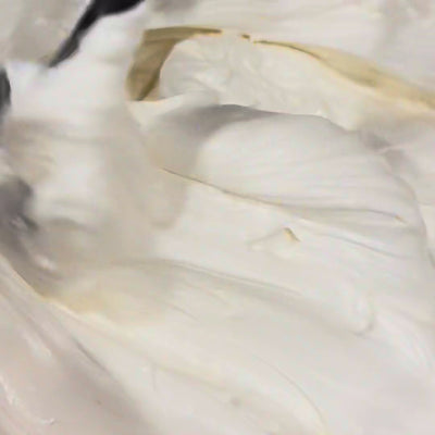 Whipped tallow texture close-up